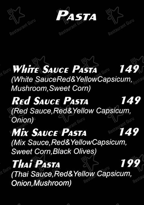 The Pizza Stone menu