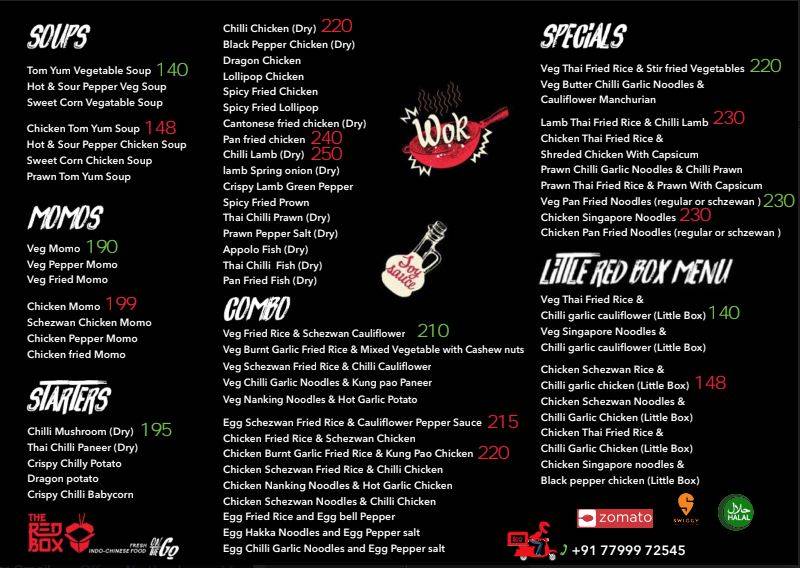 The Red Box menu