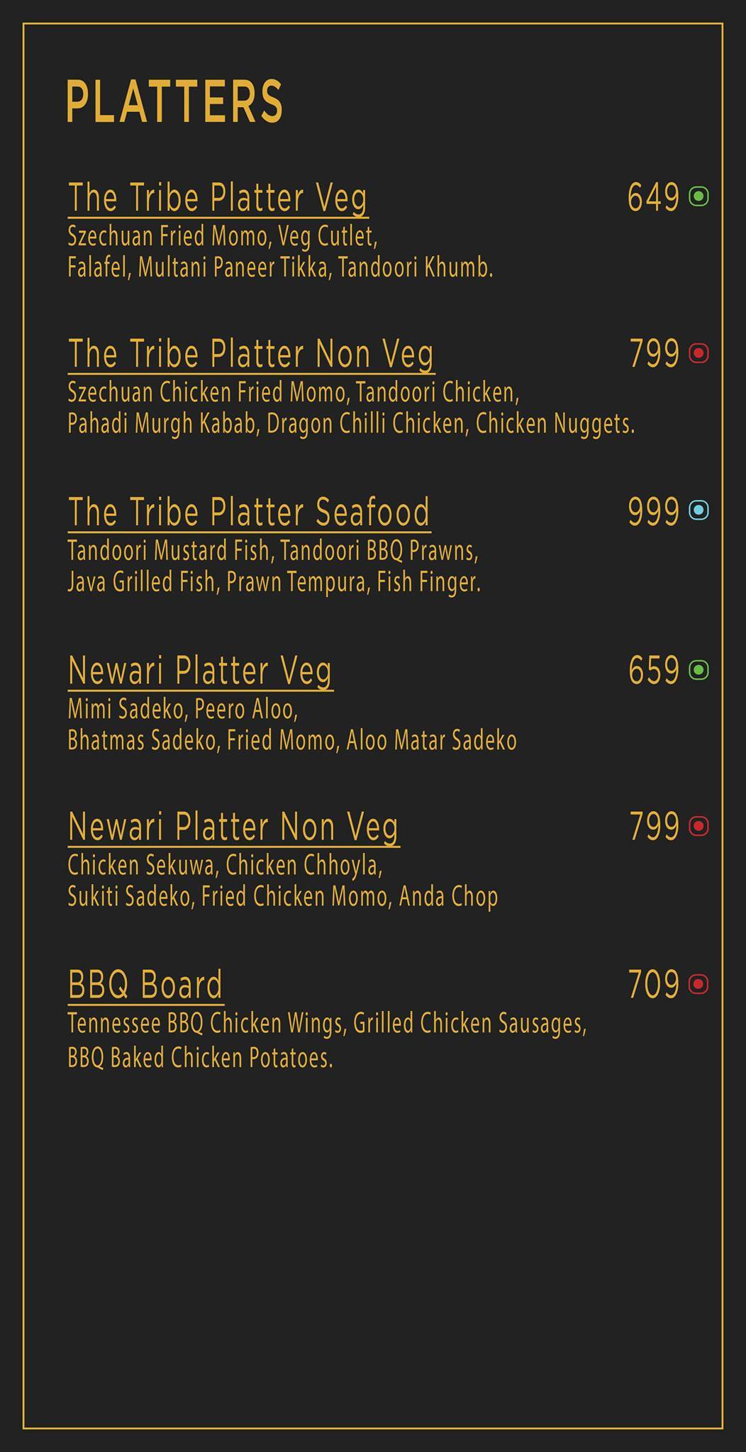 The Tribe by Hi Spirits menu