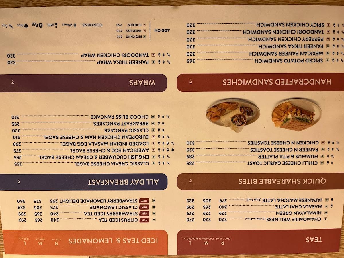 Third Wave Coffee menu