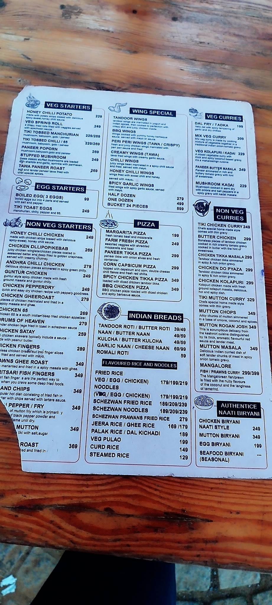 Tiki Village Cafe And Resto Bar menu