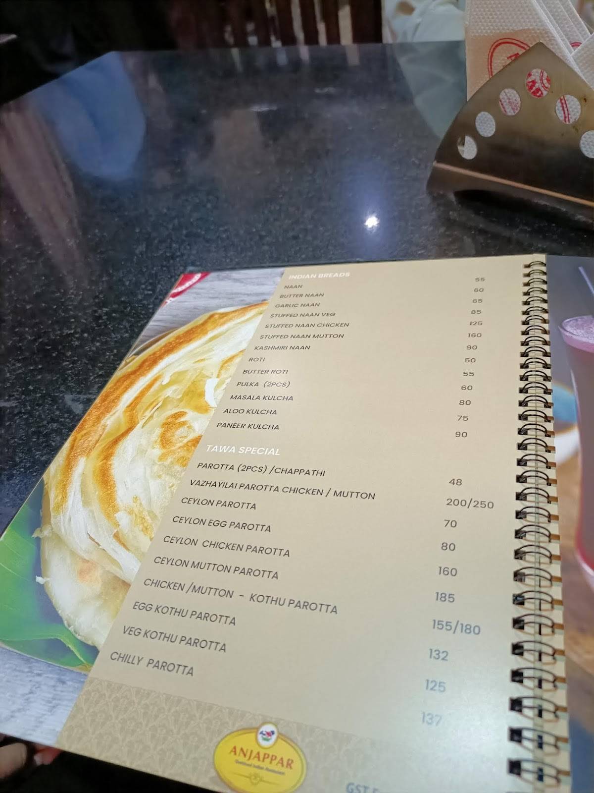 Anjappar Chettinadu Restaurant - Home Delivery & Outdoor Catering menu