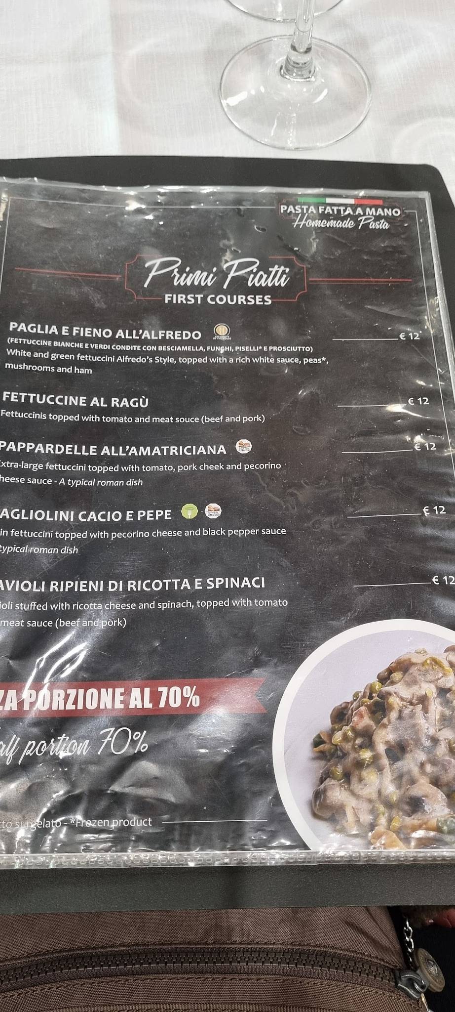 Menu di Ristorante Alfredo alla scaletta 