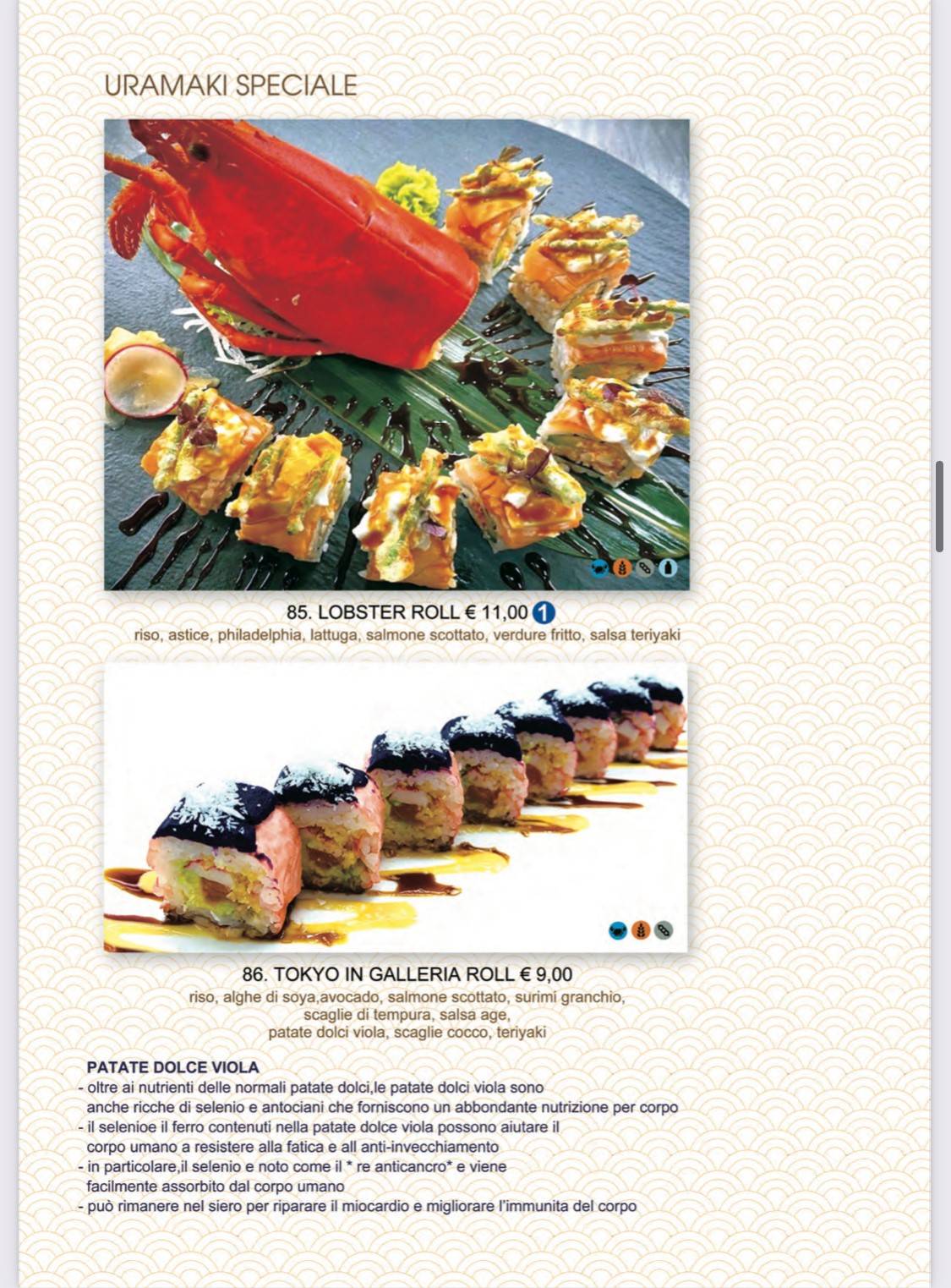 Menu di Tokyo Sushi Restaurant 