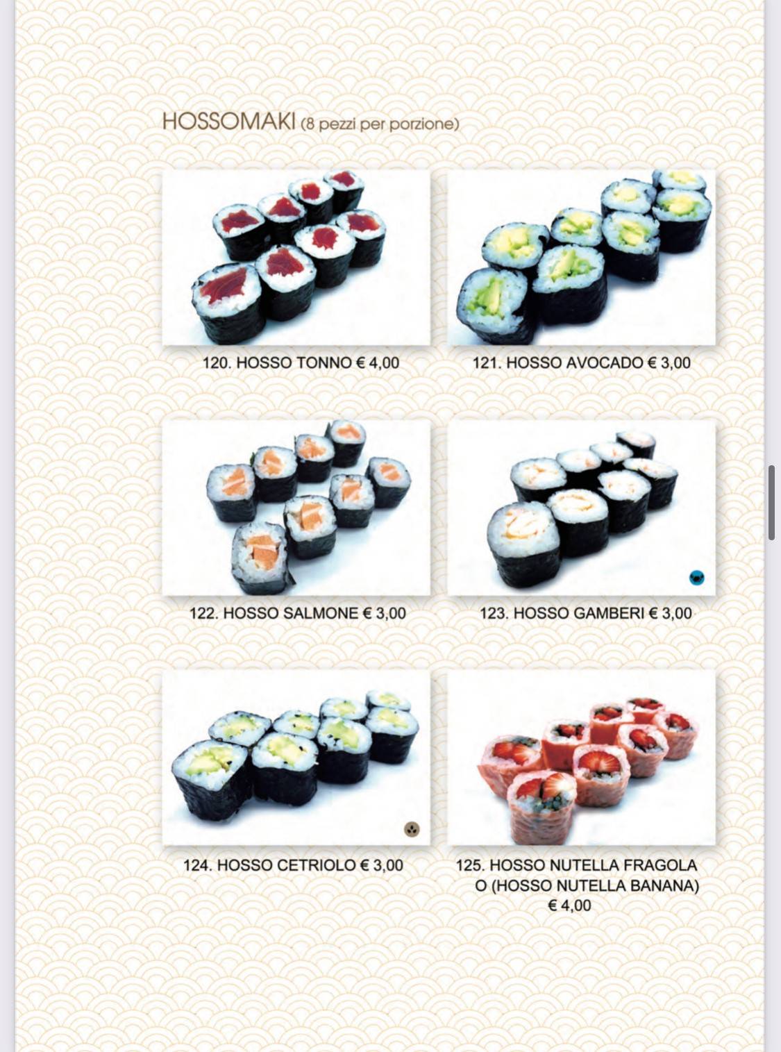 Menu di Tokyo Sushi Restaurant 