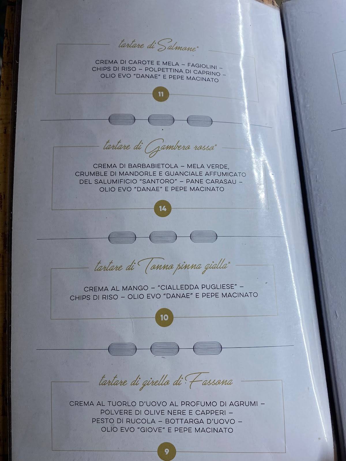 Menu di Torre Gavetone 