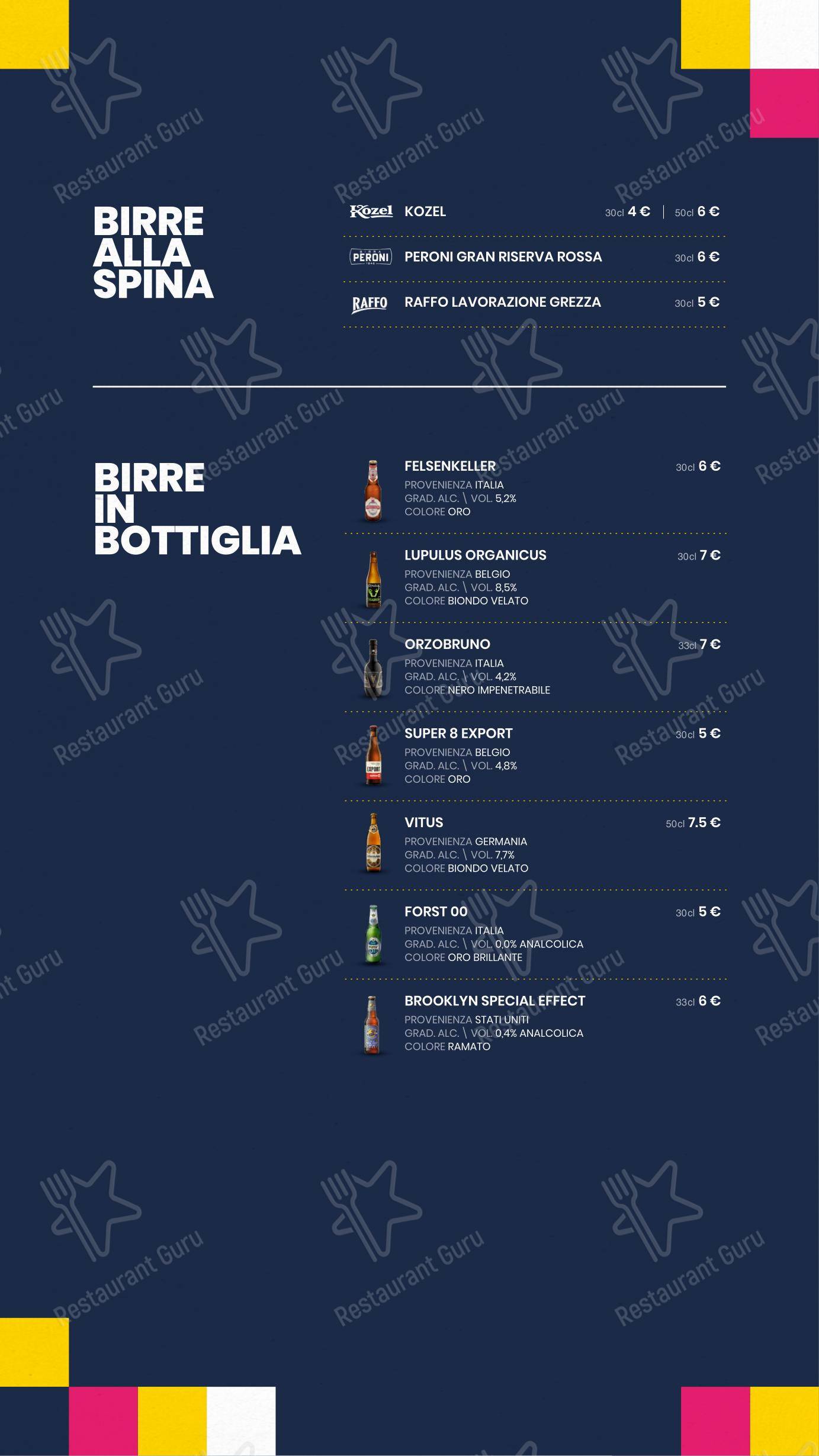 Menu per Torre Gavetone in Molfetta