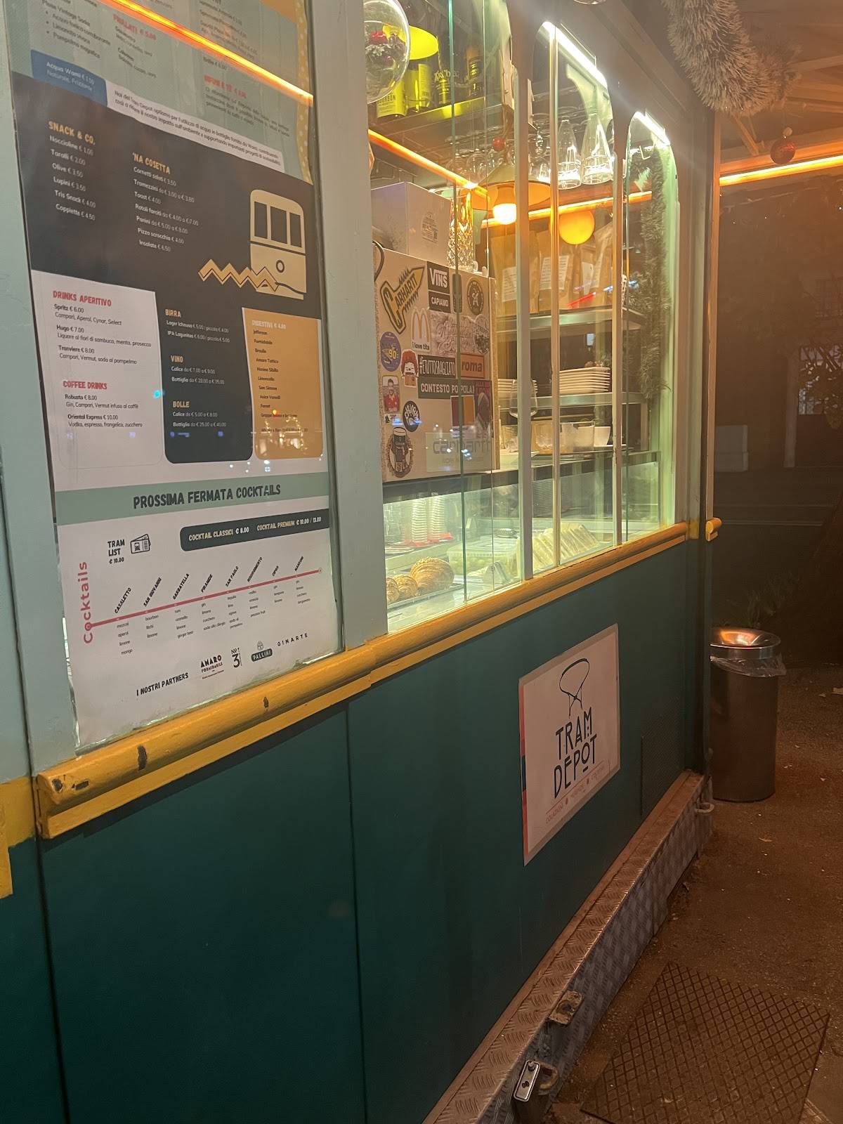 Menu de Tram Depot