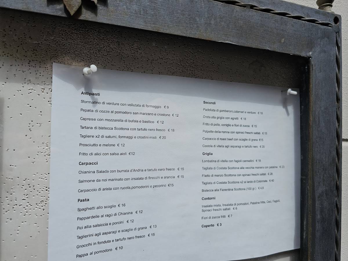 Menu di Trattoria Cesarino 