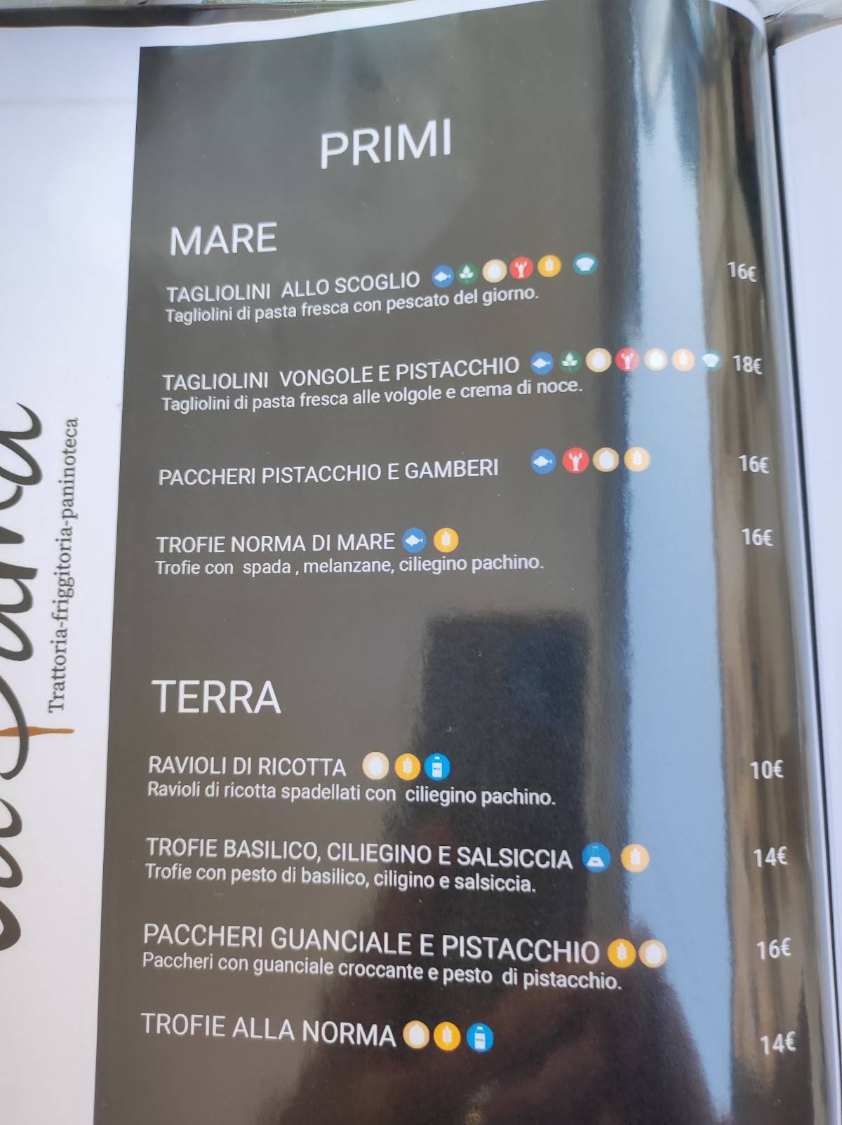 Menu di Trattoria La Dama 