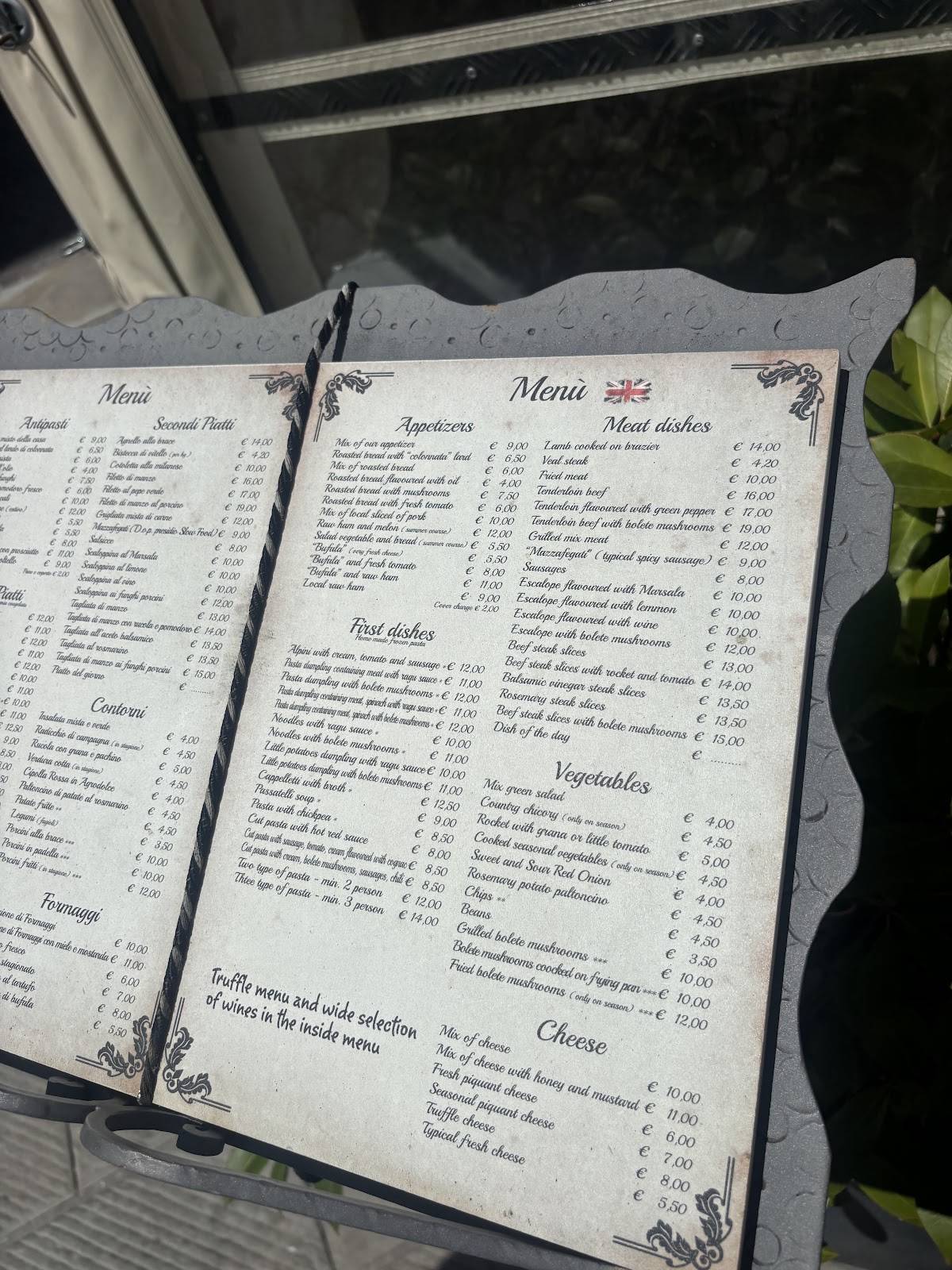 Menu di Trattoria Lea 