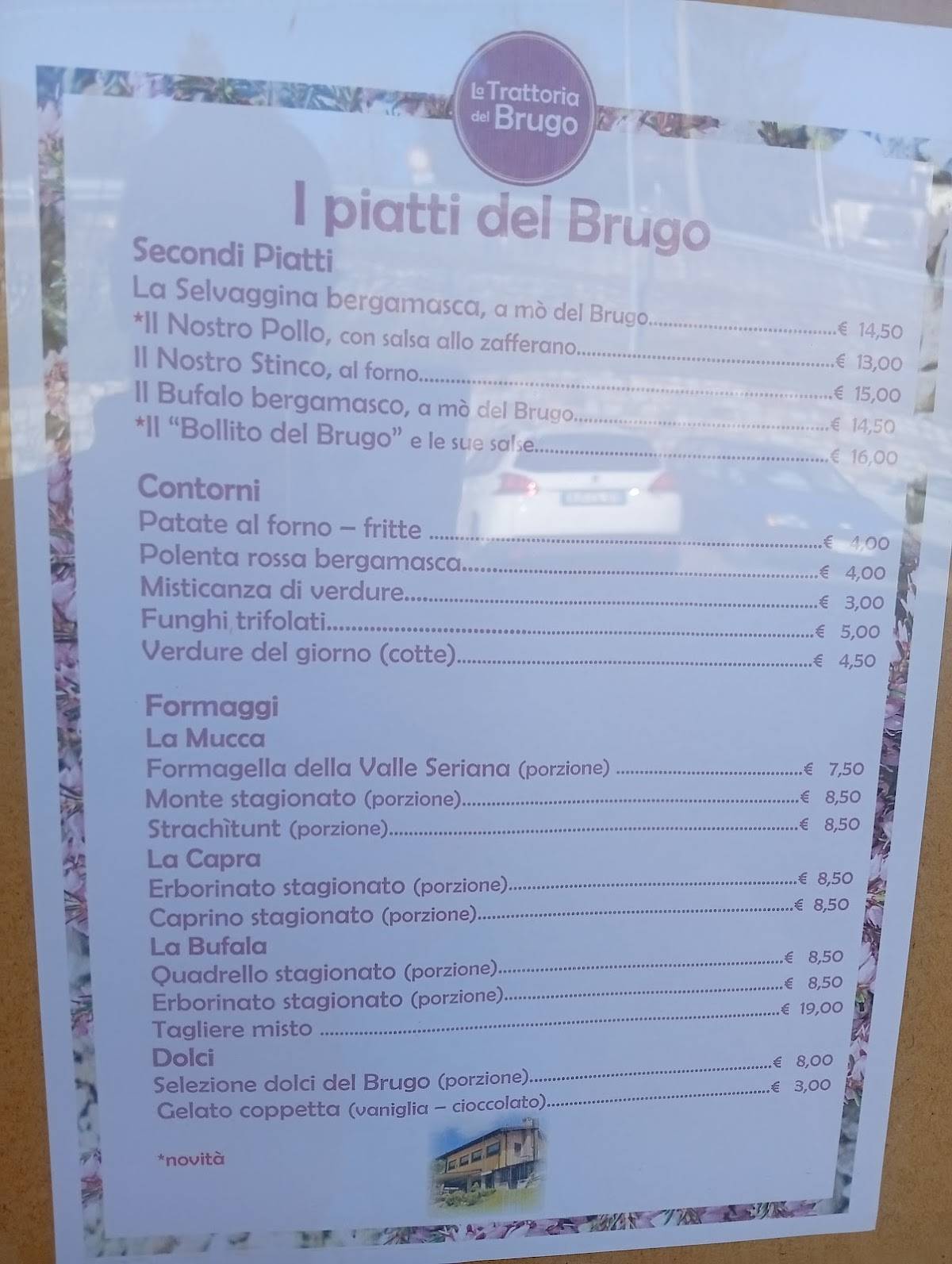 Menu di Trattoria del Brugo 