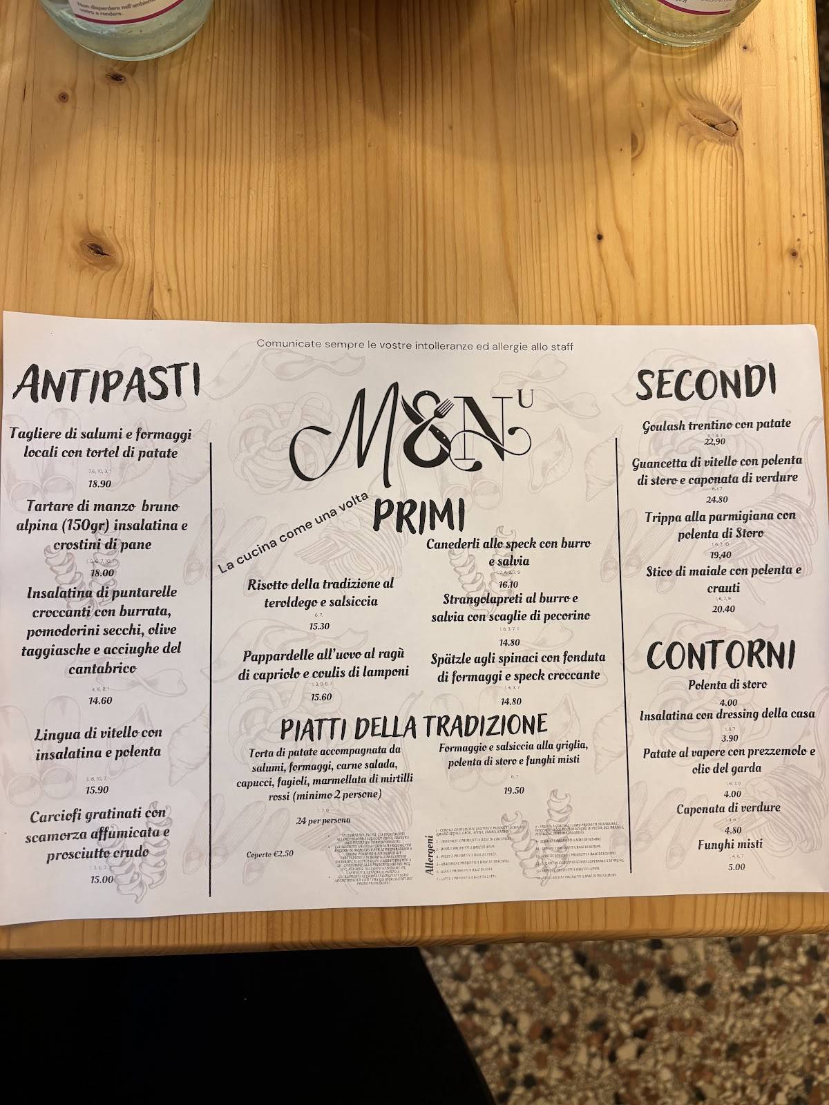 Menu di Antica Trattoria Al Volt 