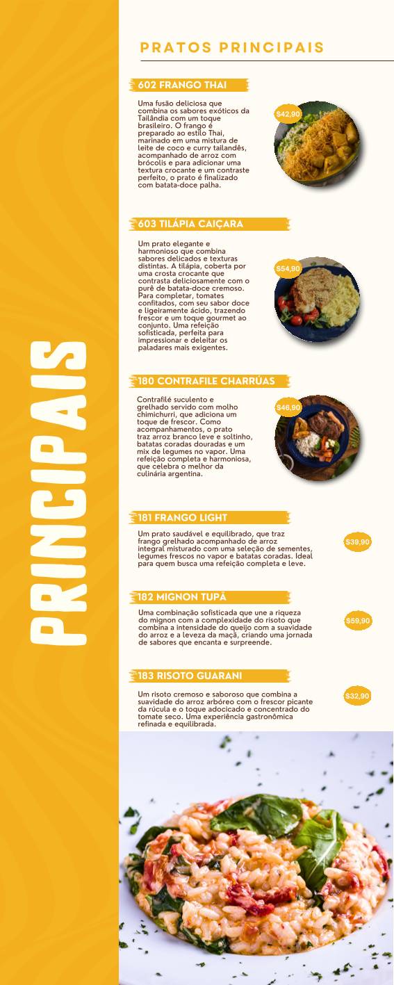 Tribo das Frutas cardápio