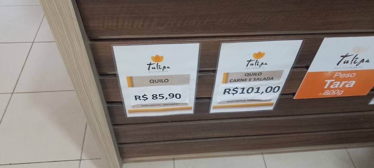 Tulipa Restaurante cardápio