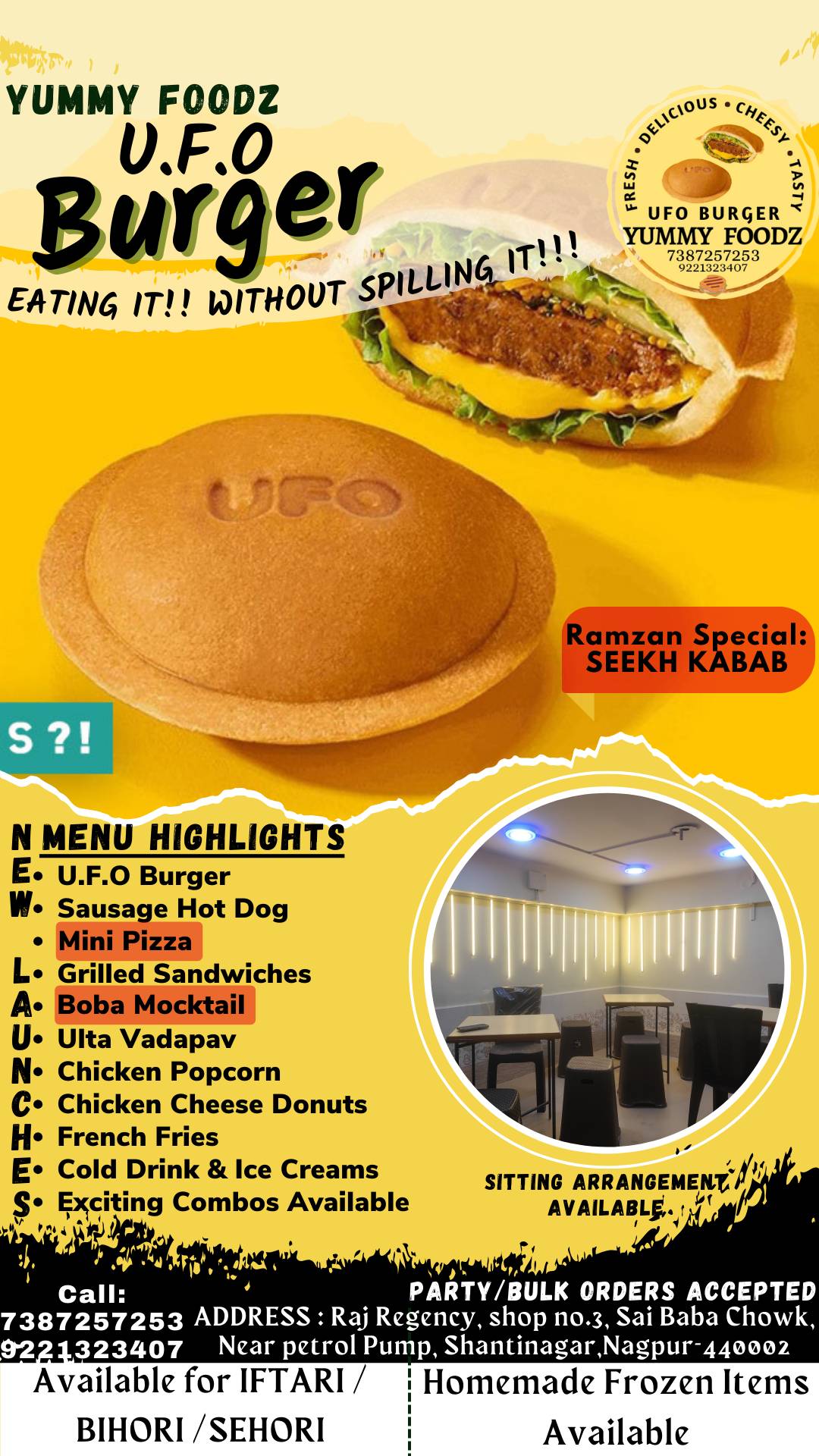 U.F.O Burger INDIA menu