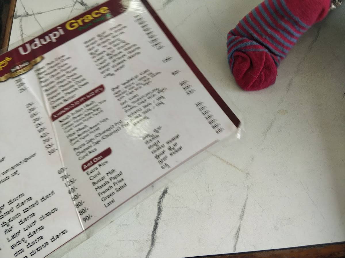 Udupi Grace menu