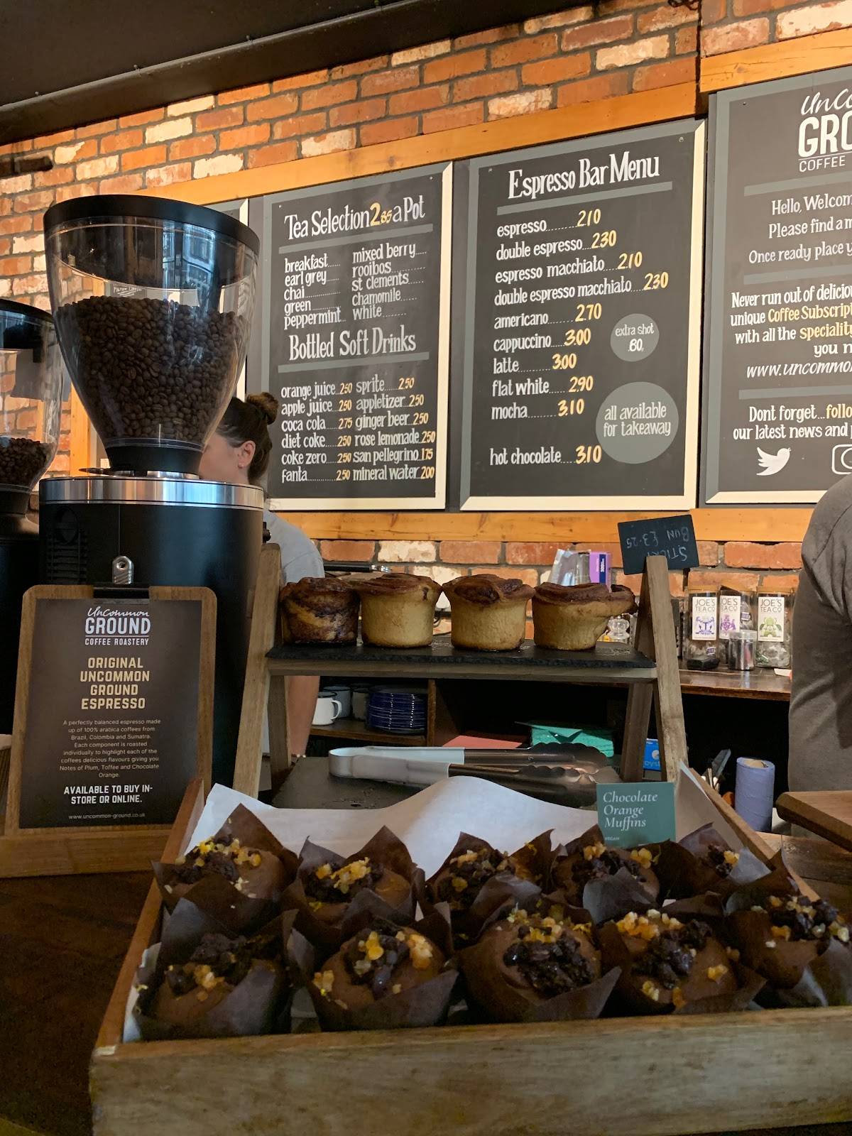 Menu at Ground Coffee Roastery cafe, Cardiff, 1012 Royal Arcade