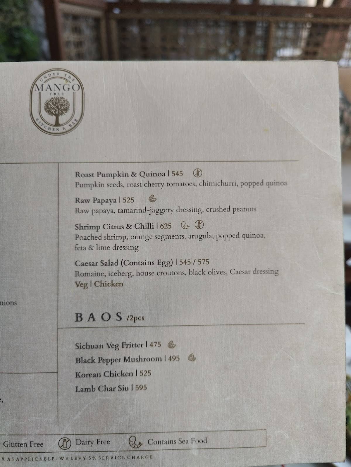 UnderTheMangoTree_ludhiana menu