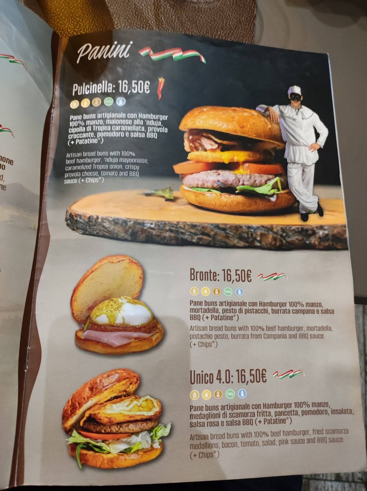 Menu di Unico Ristorante Pizzeria Mestre 
