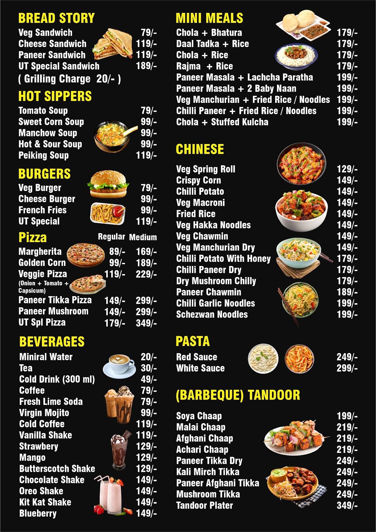 Urban Taste menu