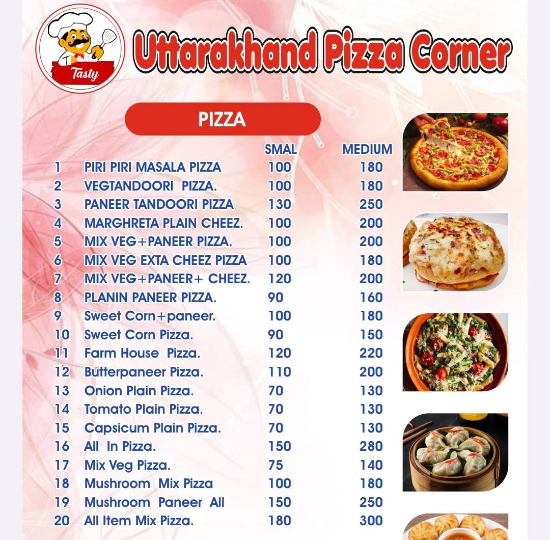 Uttarakhand Pizza Corner menu