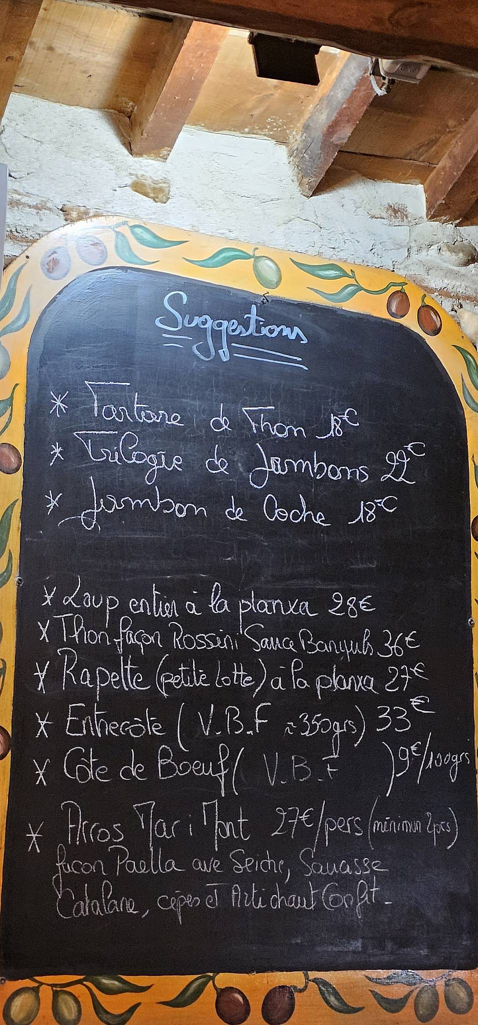 Menu de VIGATANE