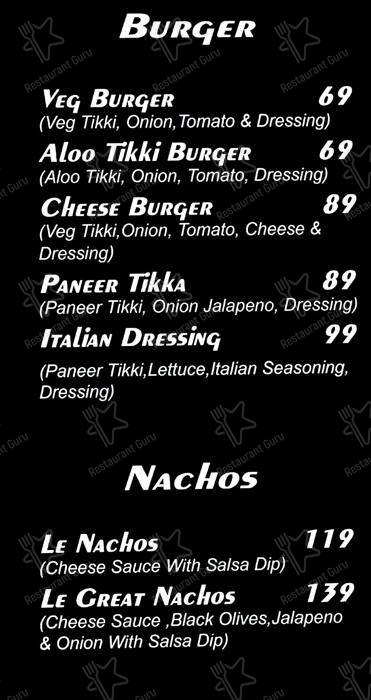 The Pizza Stone menu