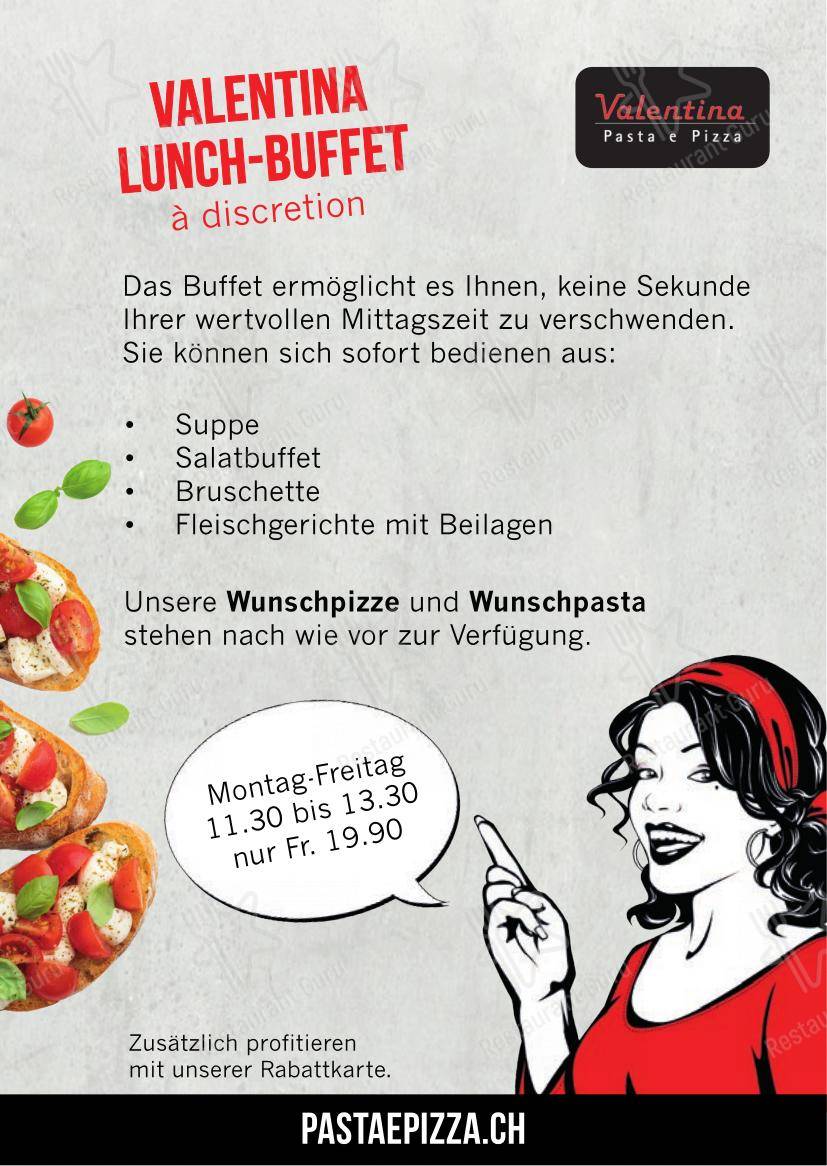 Menu di Valentina Pasta e Pizza Dietikon - Menu