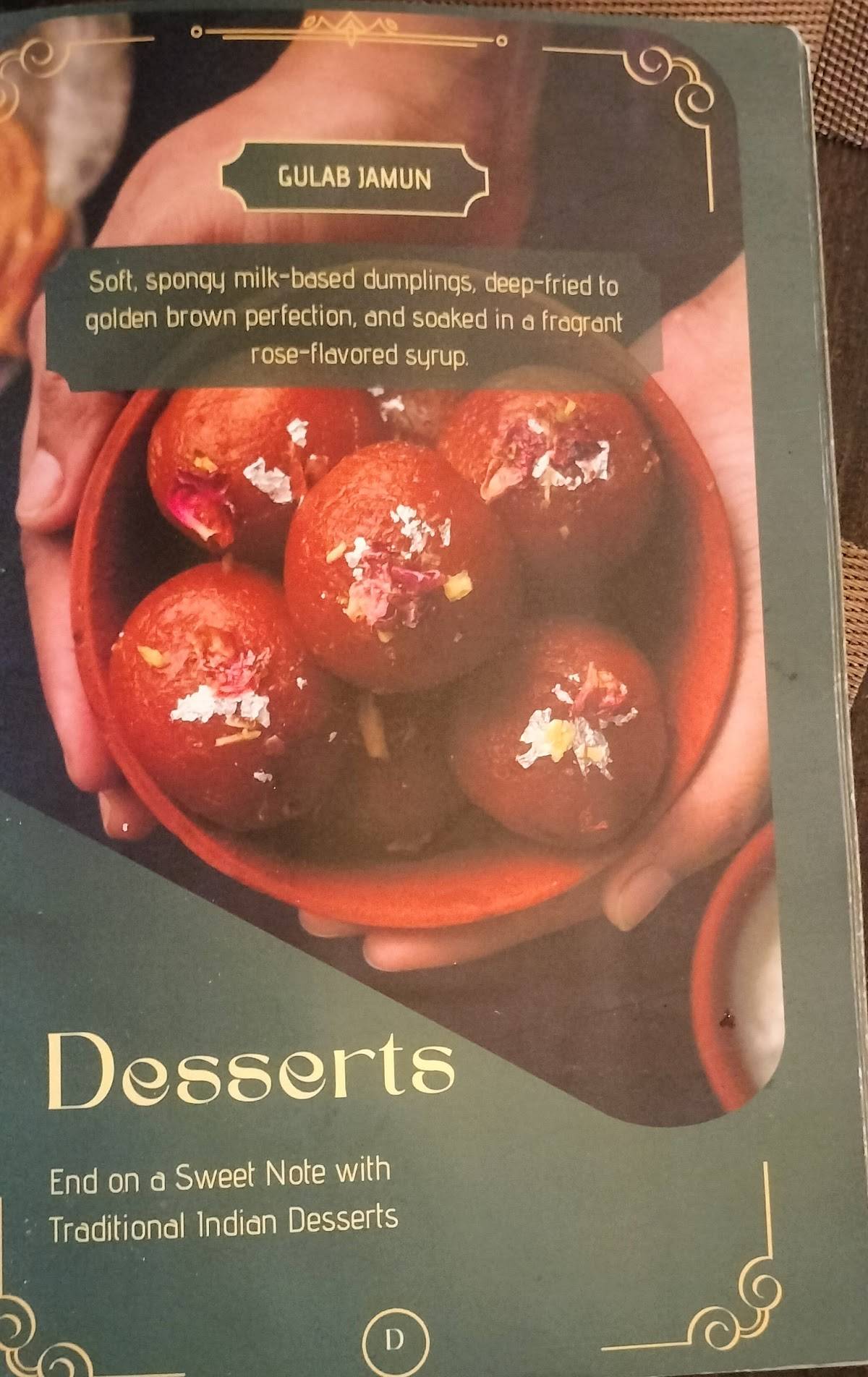 The Dilli Durbar menu