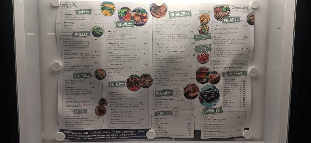 Speisekarte von Entrega430 X Veggiezz restaurant, Linz