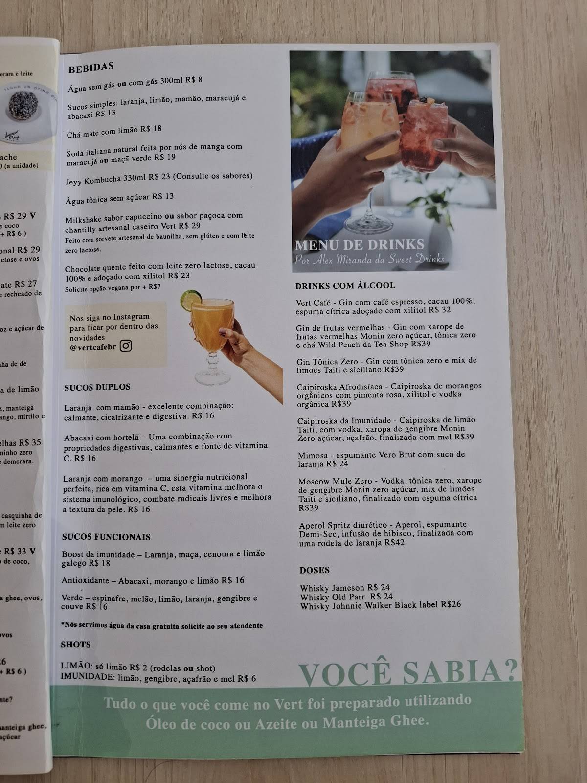 Carta de Vert Café