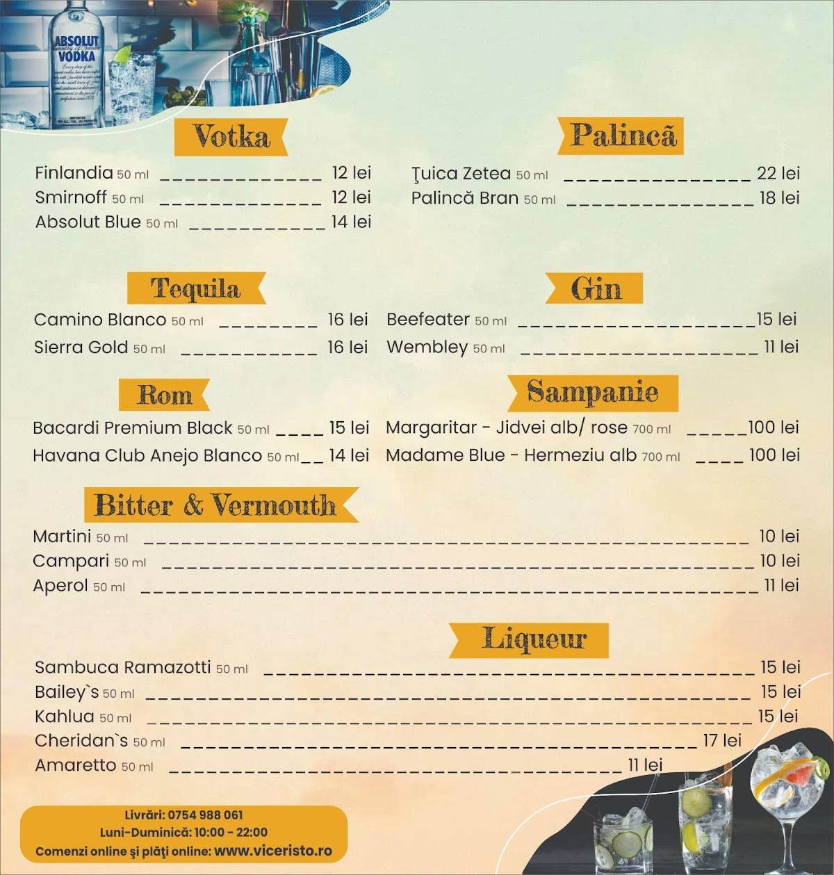 Menu de Vice