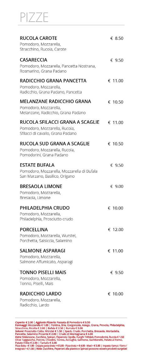 Menu di Da Nereo 