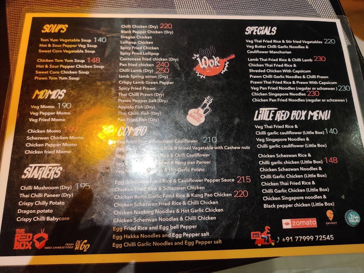 The Red Box menu