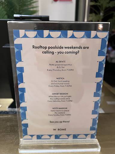 Menu di W Lounge 