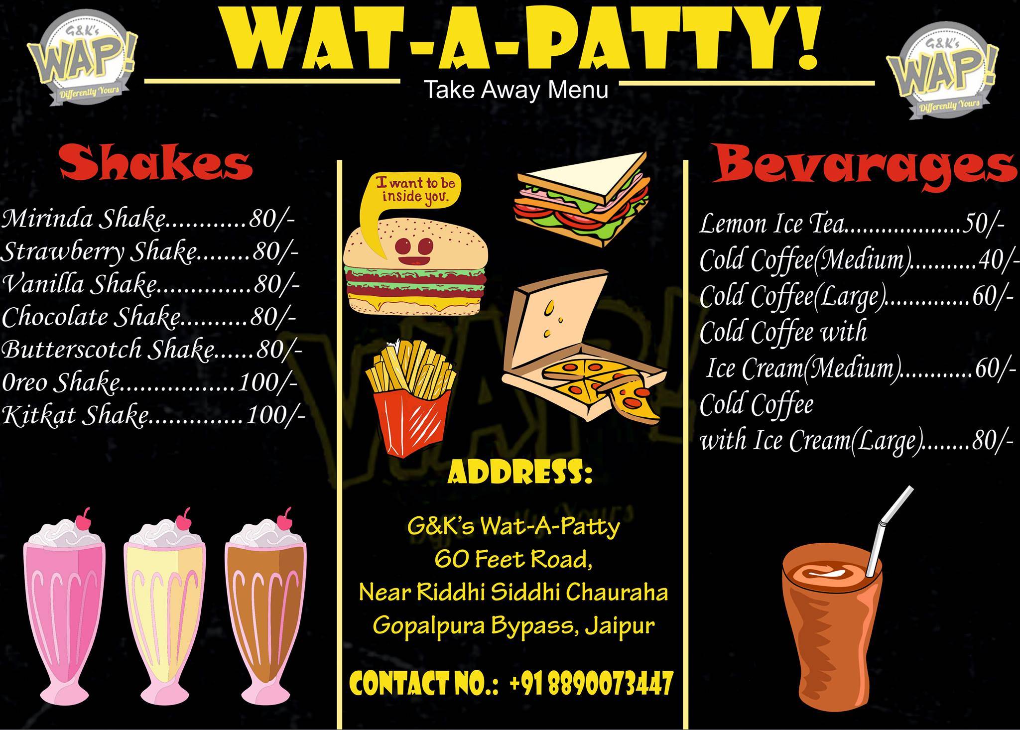 Wat-A-Patty! menu