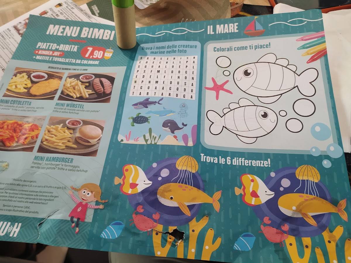 Menu di Wiener Haus Roma Maximo 