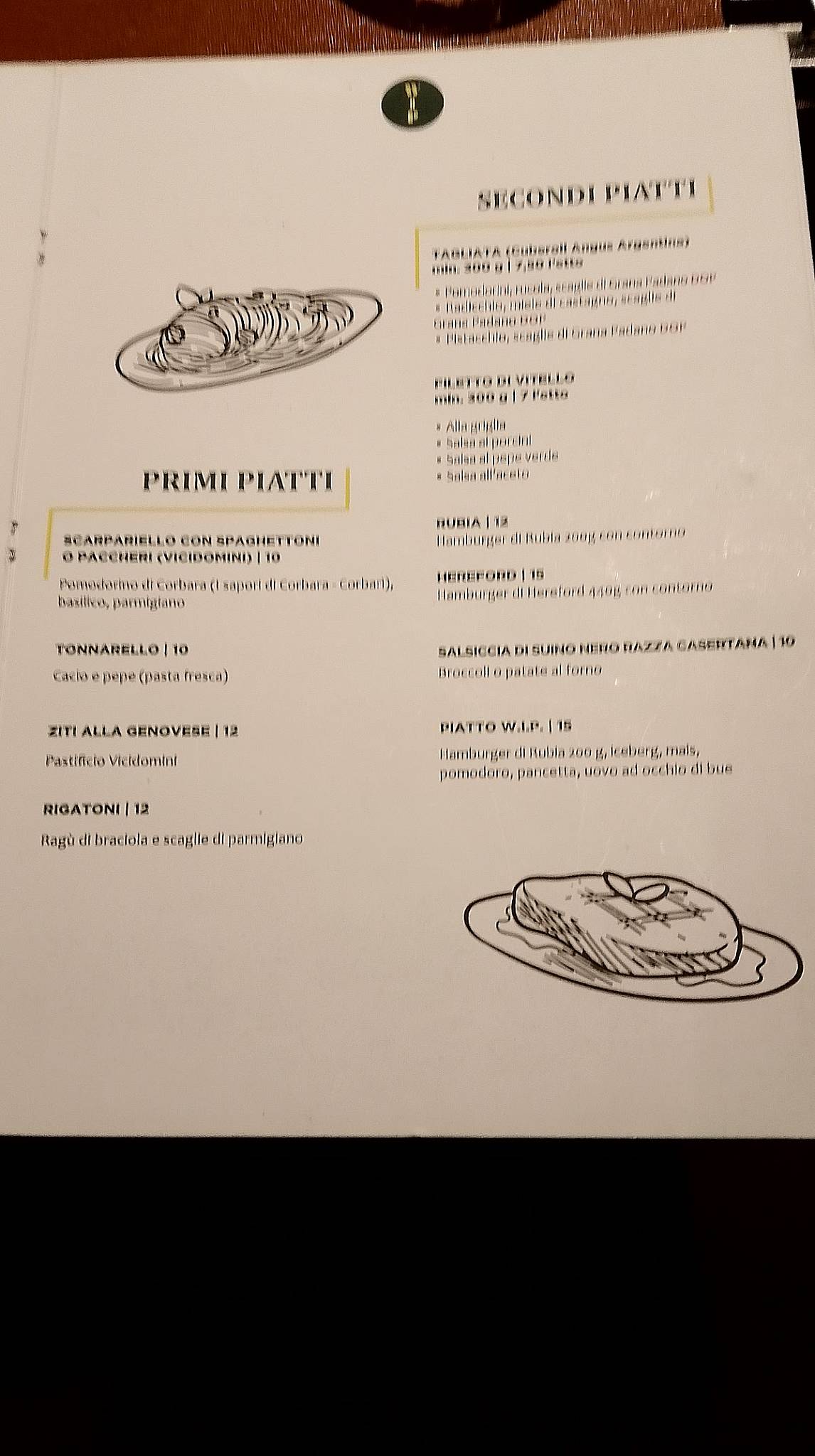 Menu di PIZZERIA WIP 