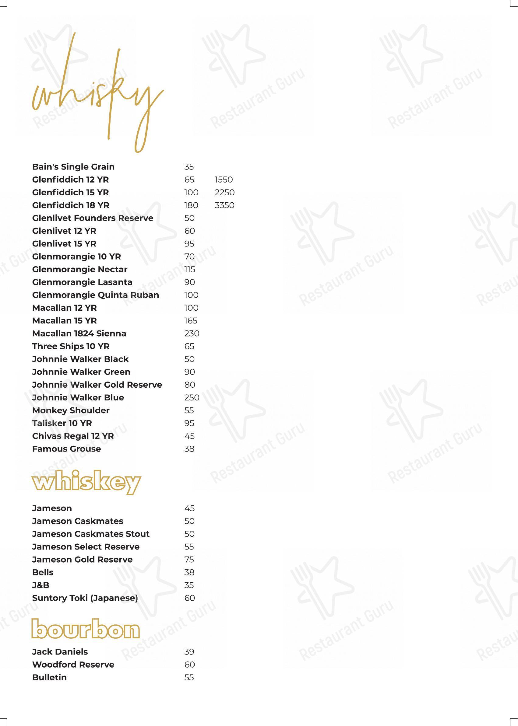Menu at Wood & Fire restaurant, Pretoria, Veale St