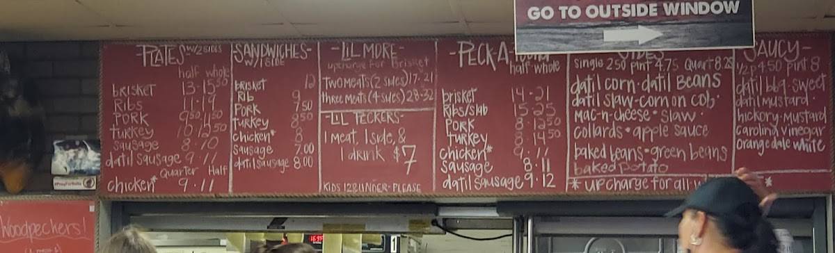 Menu at Woodpeckers Backyard BBQ, Jacksonville