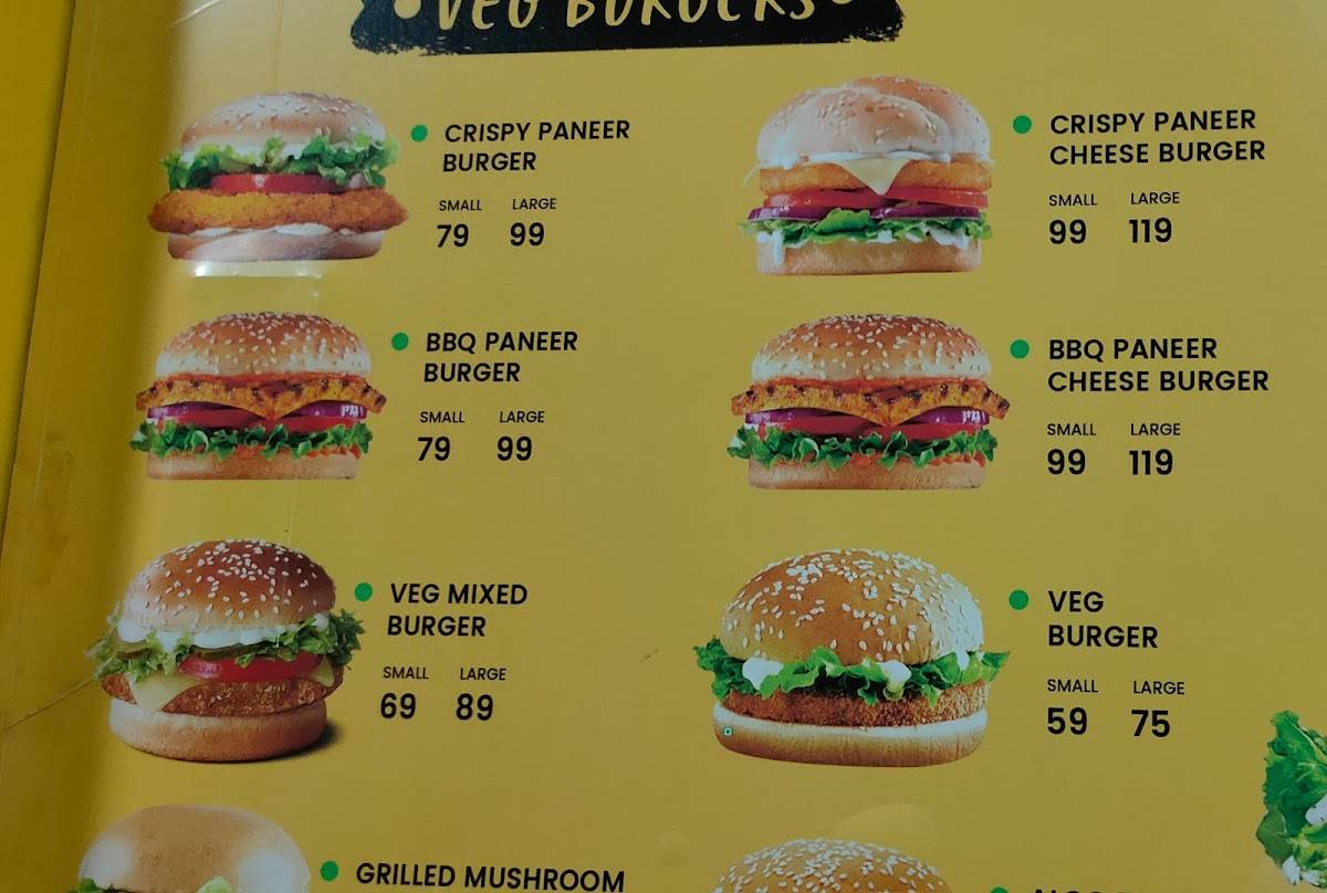 Yelloow menu
