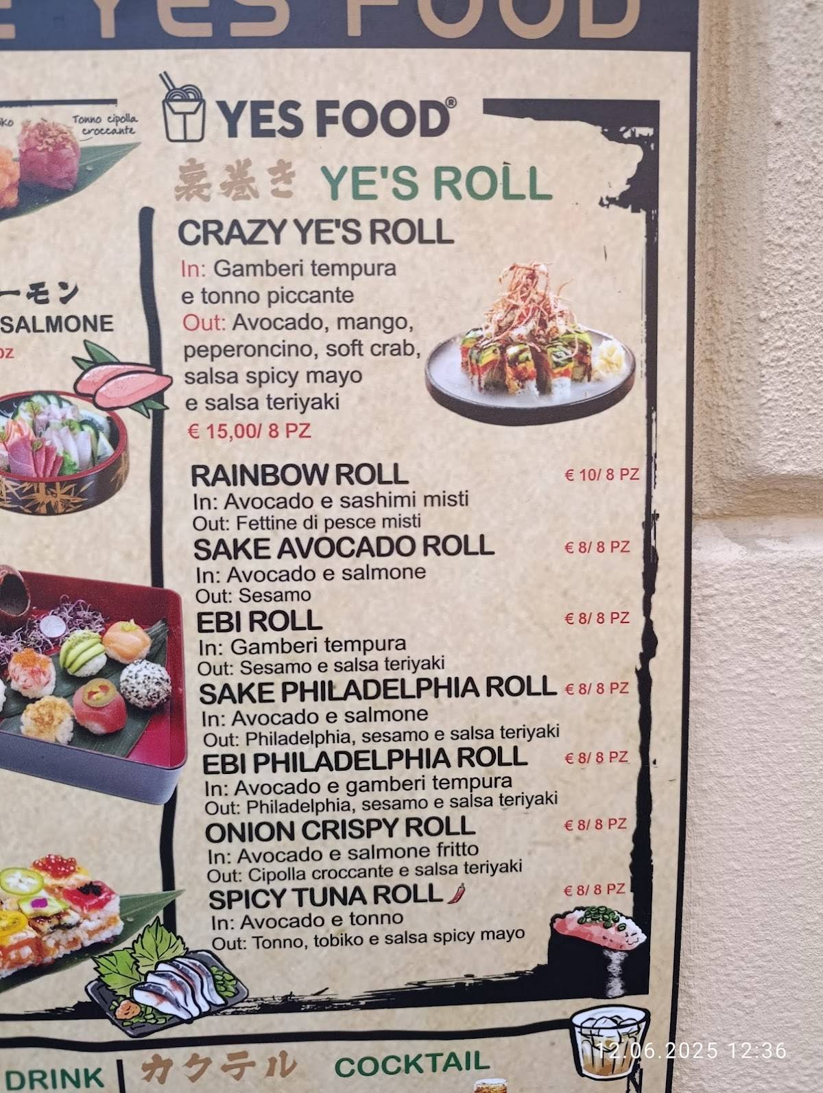 Menu di Yes Food · San Lorenzo 