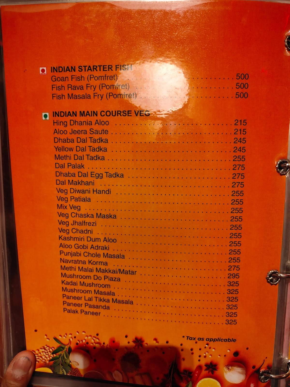 Yum Chinese menu