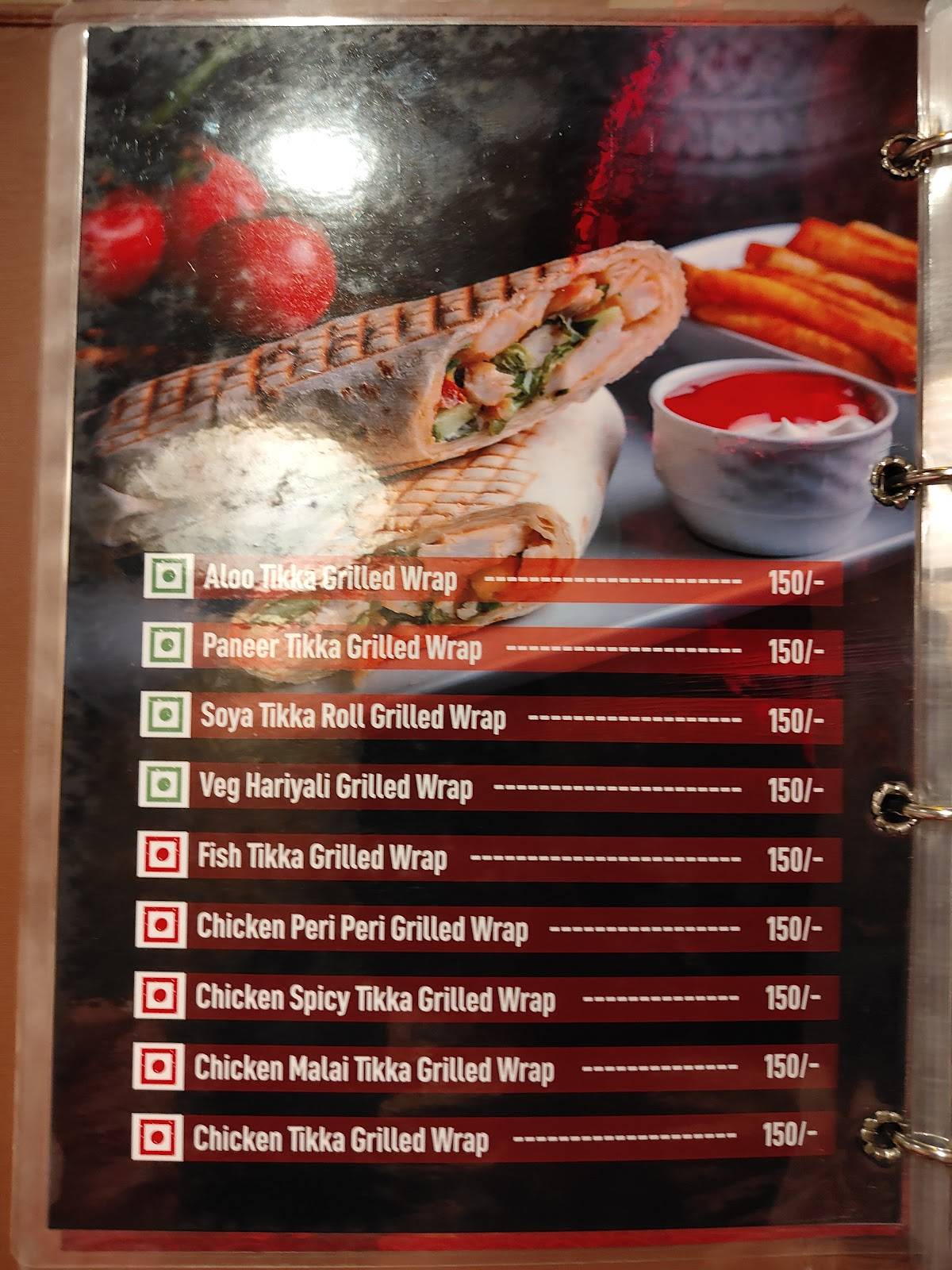 Yum Chinese menu