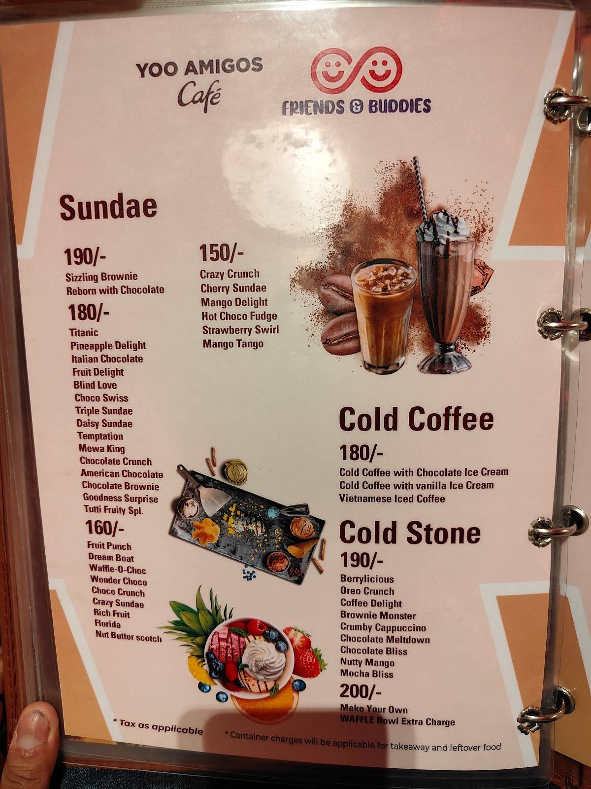 Yum Chinese menu