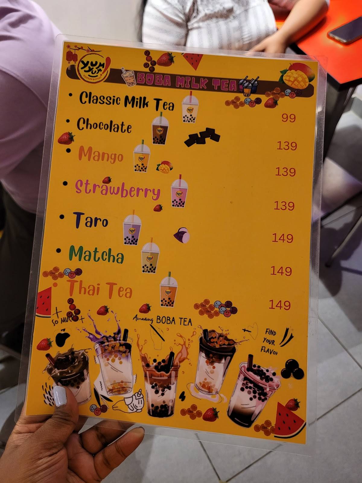 Yum Yum Korean Bucket menu