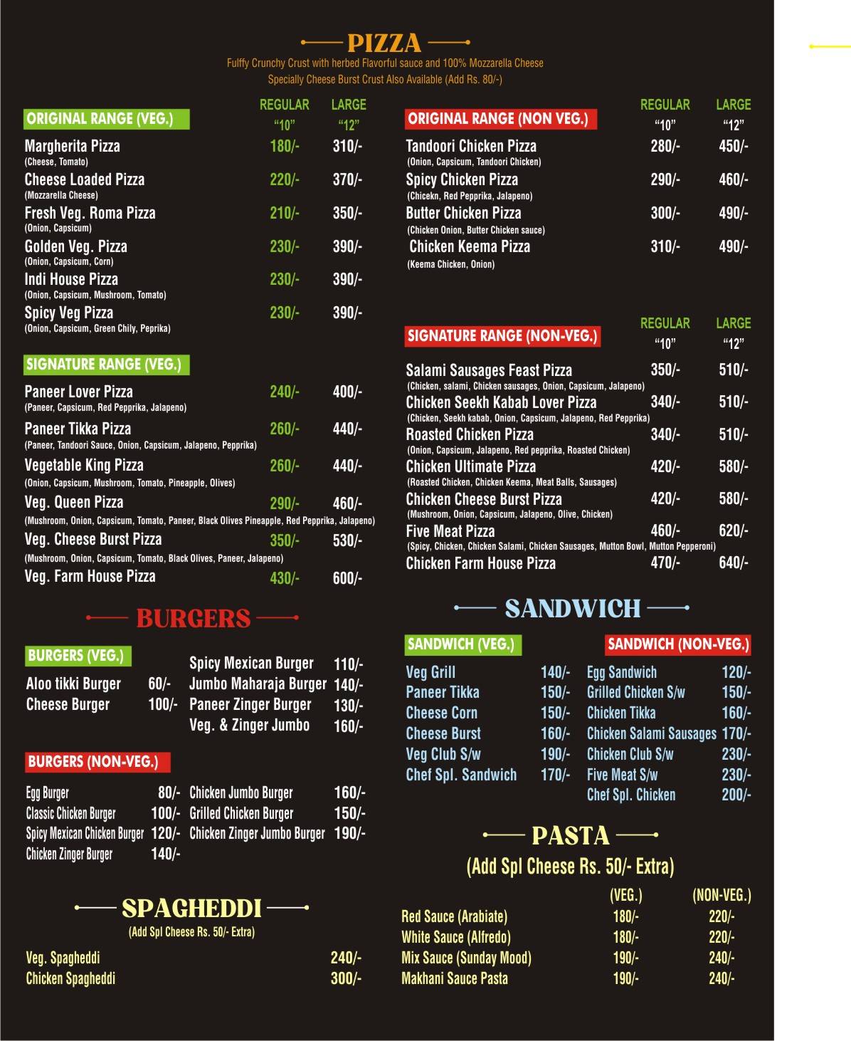 Yummy Eatz menu