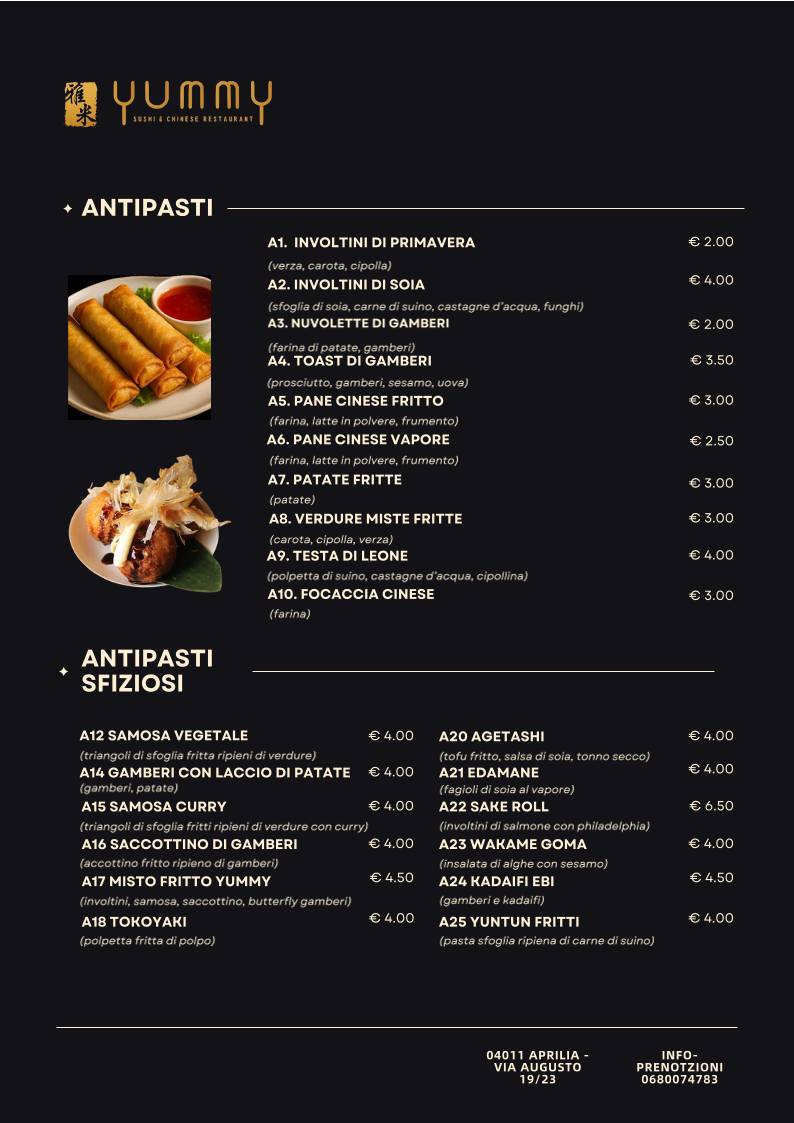 Menu di Yummy Ristorante 