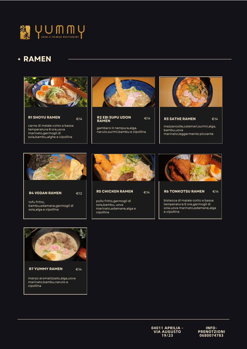 Menu di Yummy Ristorante 